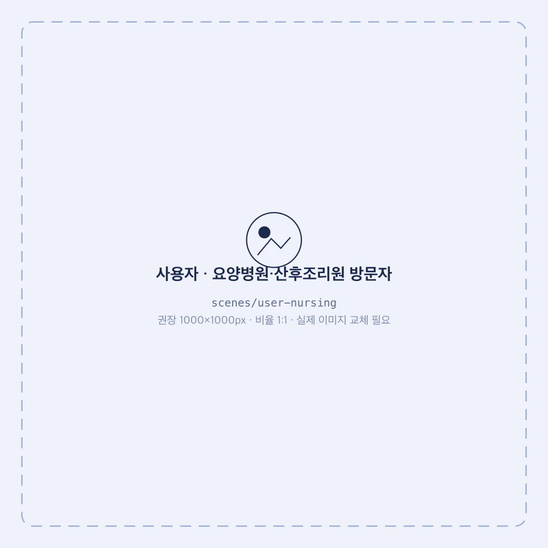 GOWNLY 사용 대상 - 요양병원·산후조리원 방문자